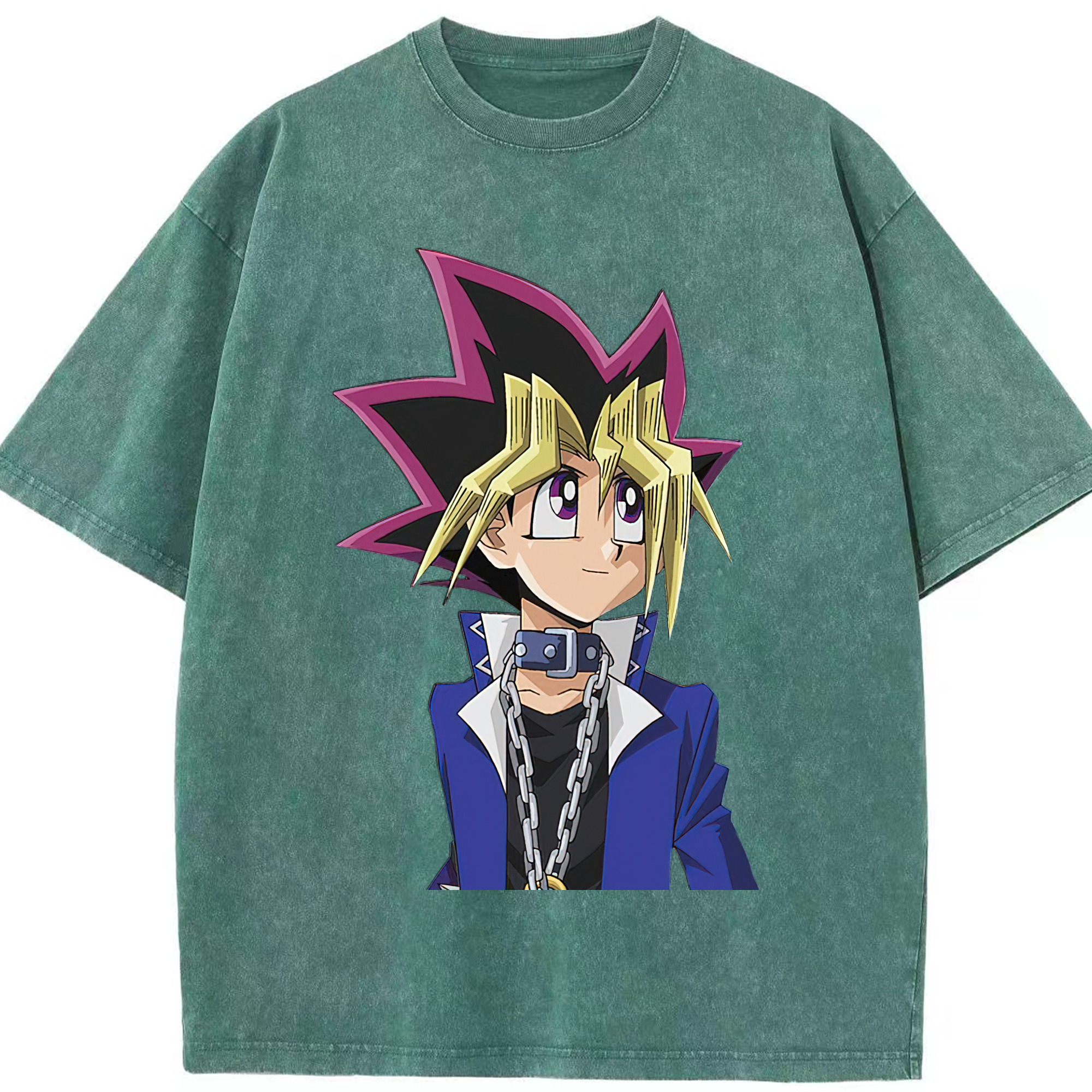 （画像用） 遊☆戯☆王 Yu-Gi-Oh! 綿100% ヴィンテージ風 半袖Tシャツ（フロントプリント）